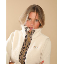 Casaco acolchoado Charlie GEM Equitação Ecru / leopardo