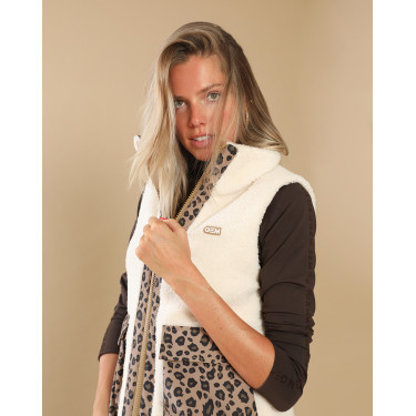 Casaco acolchoado Charlie GEM Equitação Ecru / leopardo