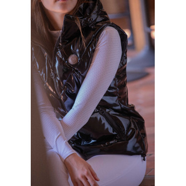 Colete equestre feminino Pénélope Mélina preto Colete equestre feminino Pénélope Mélina preto