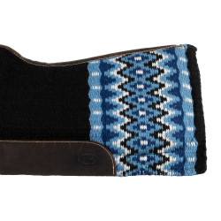 Manta de sela em lã com base em feltro Pool's Preto / azul / branco