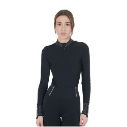 Polo técnica de treino feminina com strass Equestro mulher