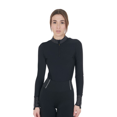 Polo técnica de treino feminina com strass Equestro mulher