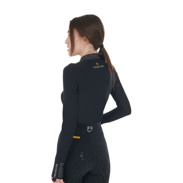 Polo técnica de treino feminina com strass Equestro mulher