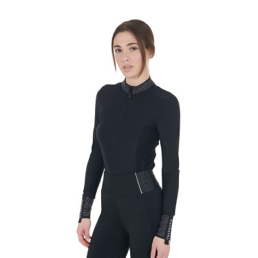 Polo técnica de treino feminina com strass Equestro mulher
