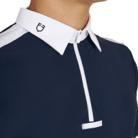 Polo de competição masculina slim fit manga curta Equestro homem