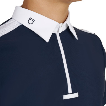Polo de competição masculina slim fit manga curta Equestro homem