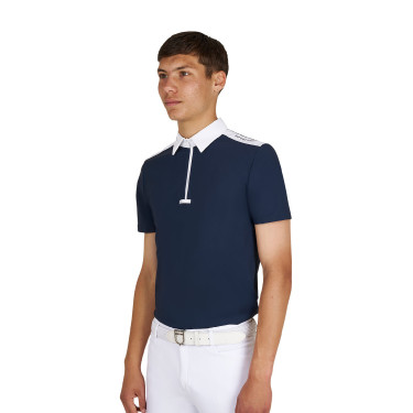 Polo de competição masculina slim fit manga curta Equestro homem