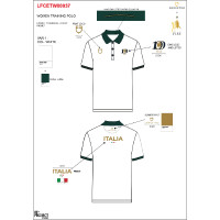 Polo feminino de treino três botões Equestro X Fise 100 mulher
