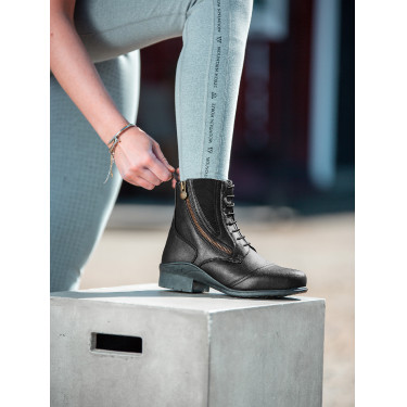 Botas Paddock Veganza com fecho lateral Mountain Horse Preto