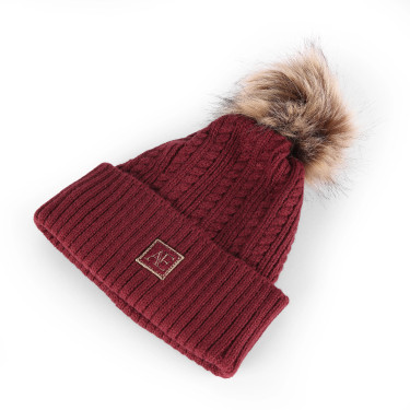 Gorro de equitação Aubrion em malha com pompom Gorro de equitação Aubrion em malha com pompom
