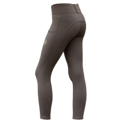 Covalliero Legging equestre AH26 mulher Chocolate ao leite Cinzento