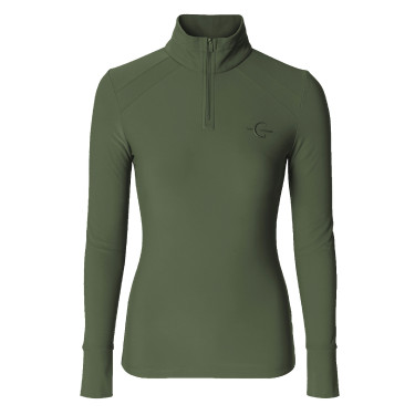 Camisola Active de Gola Alta AH26 Mulher Verde floresta