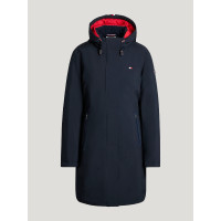 Parka longa equestre feminina Tommy Hilfiger Loma