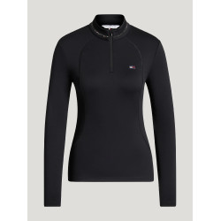 Top de Treino Cady Mulher 1/4 Zip com Strass Tommy Hilfiger Equestrian