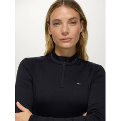 Top de Treino Cady Mulher 1/4 Zip com Strass Tommy Hilfiger Equestrian