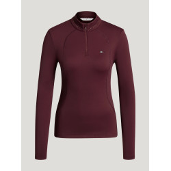 Top de Treino Cady Mulher 1/4 Zip com Strass Tommy Hilfiger Equestrian