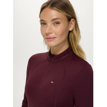 Top de Treino Cady Mulher 1/4 Zip com Strass Tommy Hilfiger Equestrian
