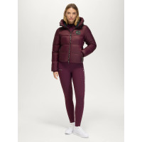 Casaco acolchoado Glendale para mulher Tommy Hilfiger Equestrian Borgonha escuro