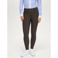 Calças de equitação femininas com grip total Mia Tommy Hilfiger Equestrian mulher Cacau Castanho