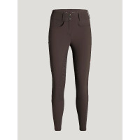 Calças de equitação femininas com grip total Mia Tommy Hilfiger Equestrian mulher Cacau Castanho