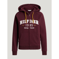 Mills Moletom com Zíper Feminino Tommy Hilfiger Equestrian mulher Borgonha escuro Bord&amp;amp;amp;amp;amp;ocirc;