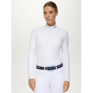 Camisa de Apresentação Feminina com Strass Monica Tommy Hilfiger Equestrian mulher