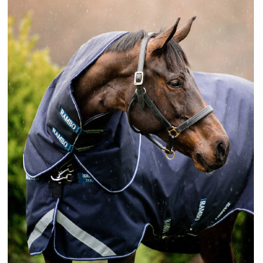 Cobre-pescoço Horseware 100g para manta Rambo Duo Force Marinho / marinho / branco Azul-marinho