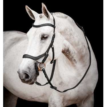 Bridão Horseware Micklem 2 Competition com rédeas de borracha Preto