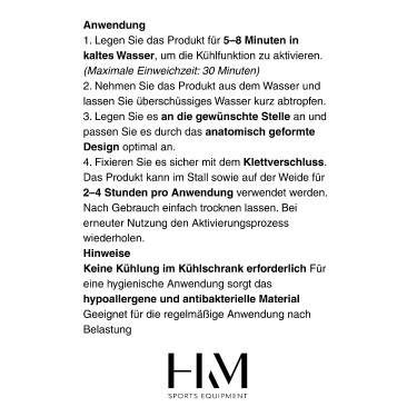 Caneleiras de resfriamento EquineCarePro- HKM Caneleiras de resfriamento EquineCarePro- HKM