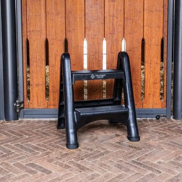 Escadote dobrável 60 cm preto para equitação