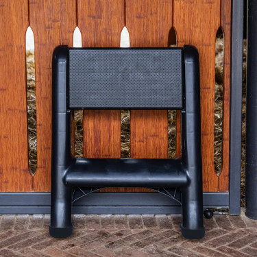 Escadote dobrável 60 cm preto para equitação