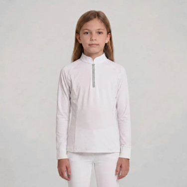 Camisa de concurso menina clássica mangas compridas glitter Rosa velho tamanho 160 criança Branco Camisa de concurso menina clássica mangas compridas glitter Rosa velho tamanho 160 criança Branco