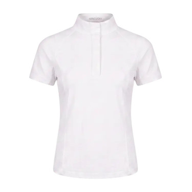Camisa de competição clássica para menina de mangas curtas branca tamanho 160 criança Branco