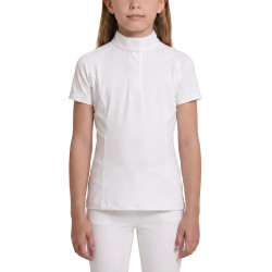 Camisa de competição clássica para menina de mangas curtas branca tamanho 160 criança Branco