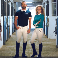 Polo Cassia Feminino de mangas compridas Flags & Cup Azul-marinho Polo Cassia Feminino de mangas compridas Flags & Cup Azul-marinho