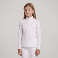 Camisa de concurso menina clássica manga comprida branca tamanho 160 criança Branco Camisa de concurso menina clássica manga comprida branca tamanho 160 criança Branco