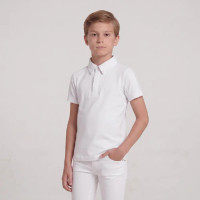 Camisa de concurso menino clássica manga curta branca tamanho 160 criança Branco Camisa de concurso menino clássica manga curta branca tamanho 160 criança Branco