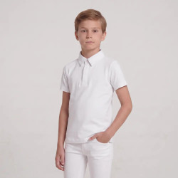 Camisa de concurso menino clássica manga curta branca tamanho 160 criança Branco Camisa de concurso menino clássica manga curta branca tamanho 160 criança Branco