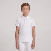 Camisa de concurso menino clássica manga curta branca tamanho 160 criança Branco Camisa de concurso menino clássica manga curta branca tamanho 160 criança Branco