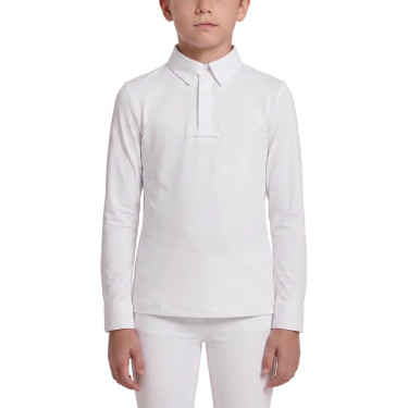 Camisa de concurso menino clássica mangas compridas branca tamanho 160 criança Branco Camisa de concurso menino clássica mangas compridas branca tamanho 160 criança Branco