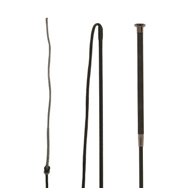 Chicote de guia Control cabo de couro marrom claro 180 cm Preto