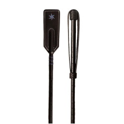 Chic chicote de salto liso em couro integral castanho-claro 65 cm Preto Chic chicote de salto liso em couro integral castanho-claro 65 cm Preto