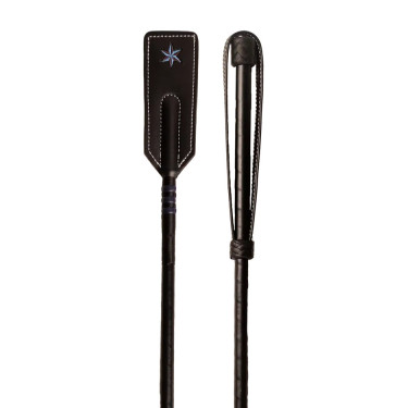 Chic chicote de salto liso em couro integral castanho-claro 65 cm Preto Chic chicote de salto liso em couro integral castanho-claro 65 cm Preto