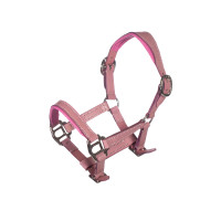Cabo de cabeça em couro Pink Hobby Horsing - HKM Cabo de cabeça em couro Pink Hobby Horsing - HKM