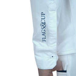 Herren-Poloshirt Cartago langarm Flags & Cup Branco