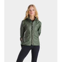 Short Raintech casaco impermeável de equitação curto feminino Horse Pilot mulher Noite da floresta