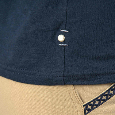 T-Shirt Feminino Ocana Flags & Cup Azul-marinho T-Shirt Feminino Ocana Flags & Cup Azul-marinho