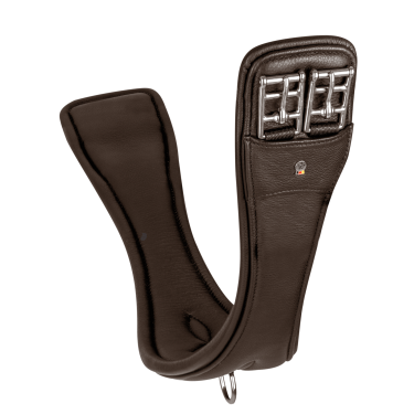Cilha curta Waldhausen couro Comfort Castanho