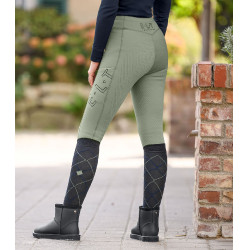 Legging de equitação térmico ELT Rica em fleece bouclé feminino Sálvia Violeta Legging de equitação térmico ELT Rica em fleece bouclé feminino Sálvia Violeta