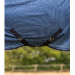 Capa anti-moscas Waldhausen FlyControl com cobertura de pescoço Azul